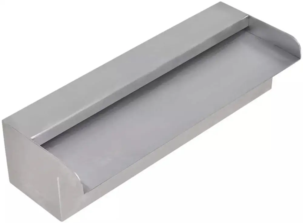 stainless steel swimming pool waterfall spillway with led strip for wall garden outdoor waterfall fountain
