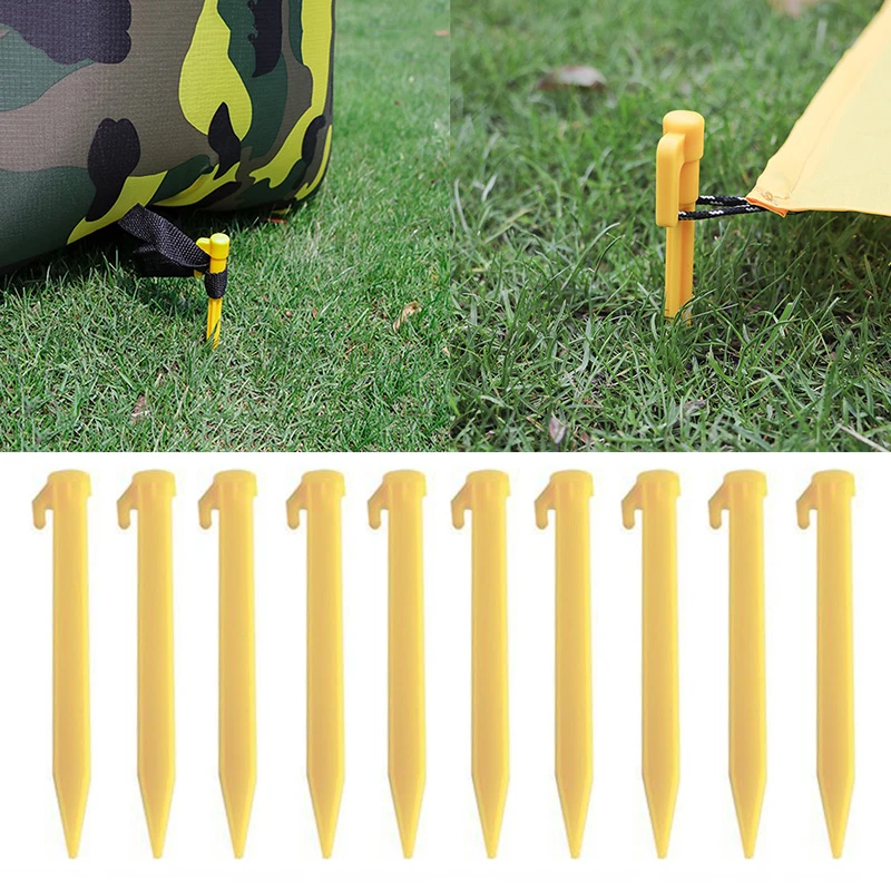 

4pcs/bag Outdoor Travel Camping Tents Stakes Pins Trip Plastic Tent Nails Fixing Tent Mat Nails