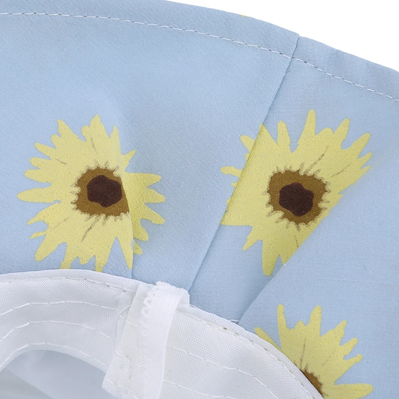 Sun Flower Printed Children Basin Hats New Simple Toddler Baby Boys Girls Bucket Hats Caps Baby Kids Leisure Fisherman Basin Cap