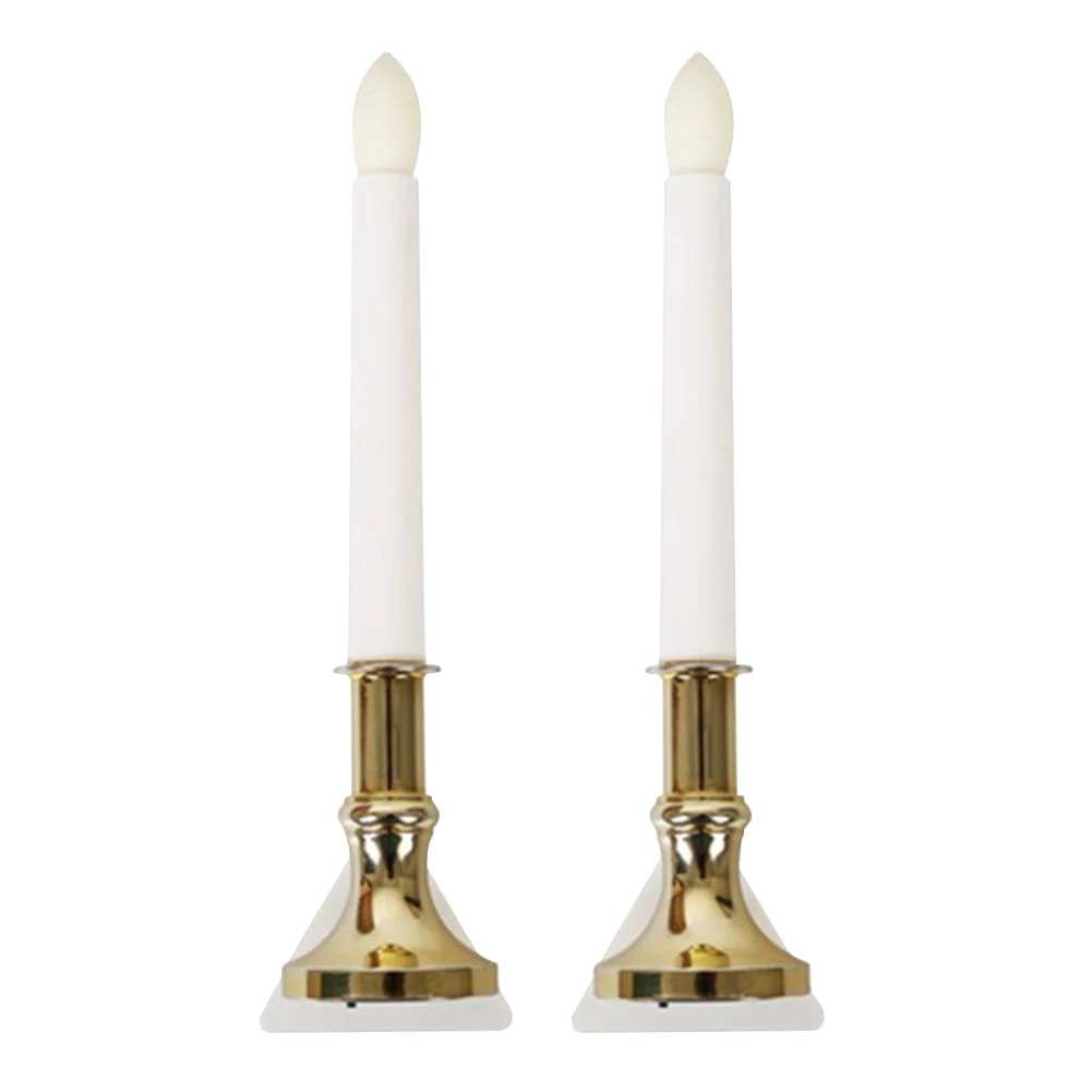 2PCS USB Rechargeable Wedding Home Decor Bathroom Battery Powered Energy Saving Candle Light Bar ABS Led Party Courtyard