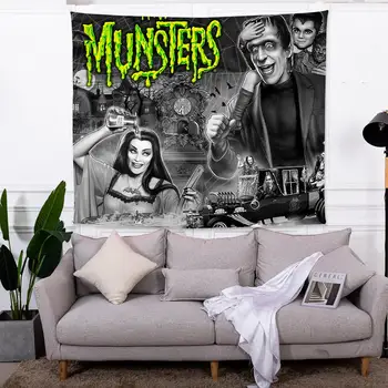 

Hippie The Munsters movie Tapestry Wall Hanging Home Decoration Furnishing Travel Picnic Beach Shawl Camping Bohemian Blanket