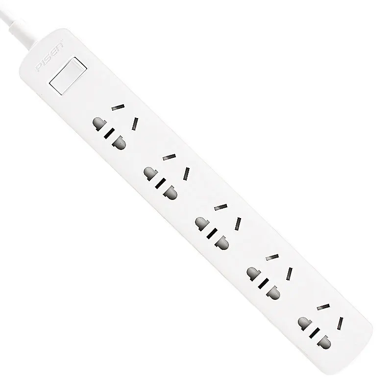 

PISEN Patch Board Five Socket Porous Outlet Strips for Home & Office Use Multi-Occasion with Line Supporting Board Separate Swit