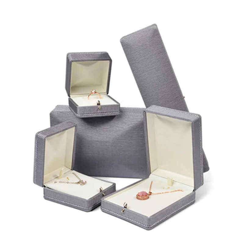 

High Quality Velvet Wedding Ring Pendant Box Jewelry Storage Presentation Velvet Case