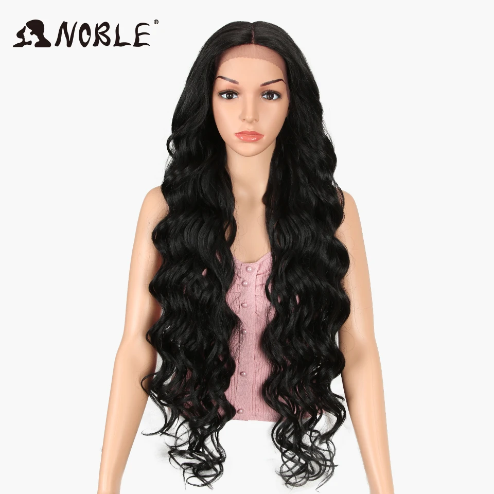 Noble Synthetic Lace Wig ombre blonde Wig 42 inch Pink american Long Deep wave Wig Cosply Synthetic Wigs For Black Women