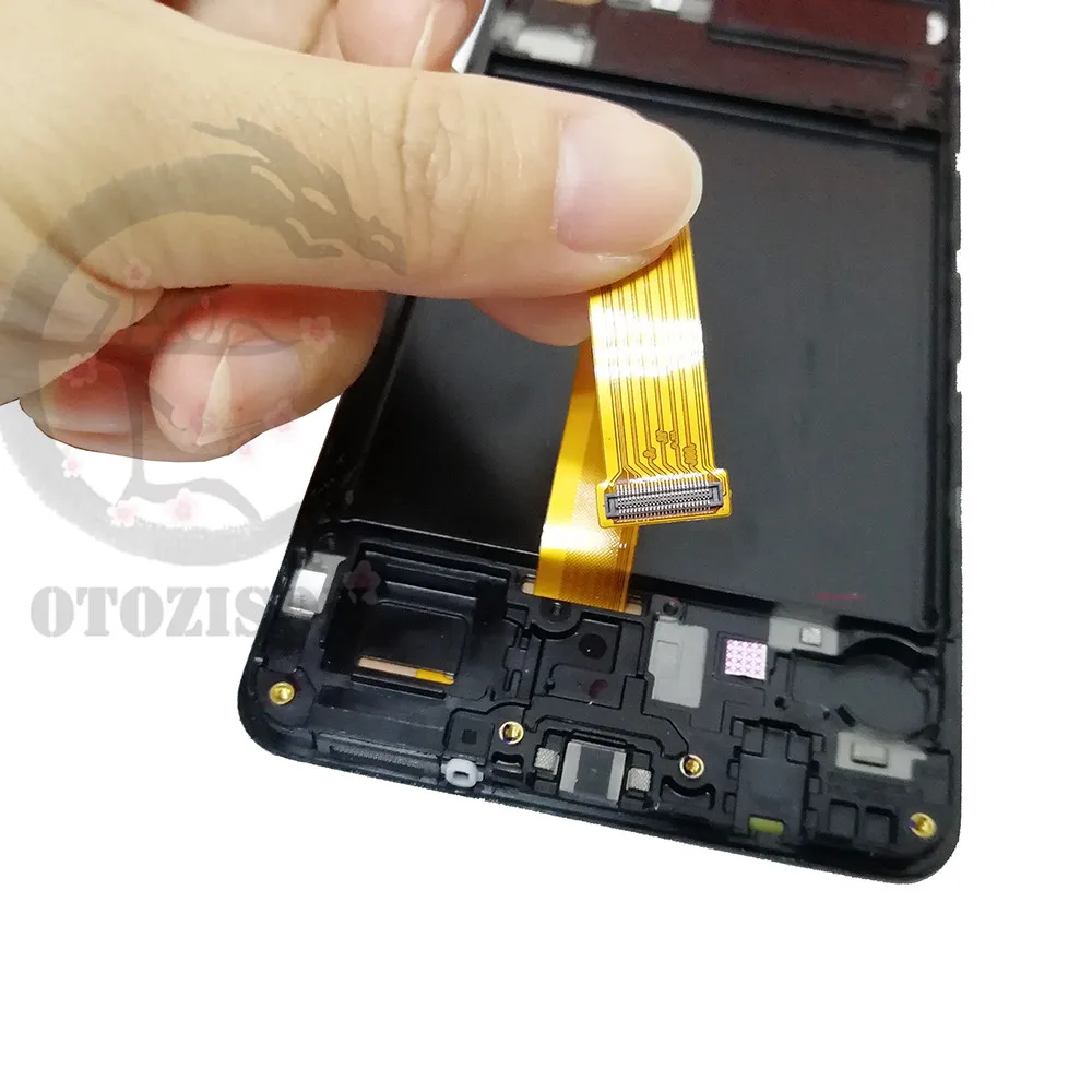 A750 Display With Frame For Samsung Galaxy A7 2018 LCD