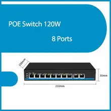 SUNBA PoE+ переключатель 8-Порты и разъёмы 120W Встраиваемые Питание 802at/af совместим для камеры безопасности ір