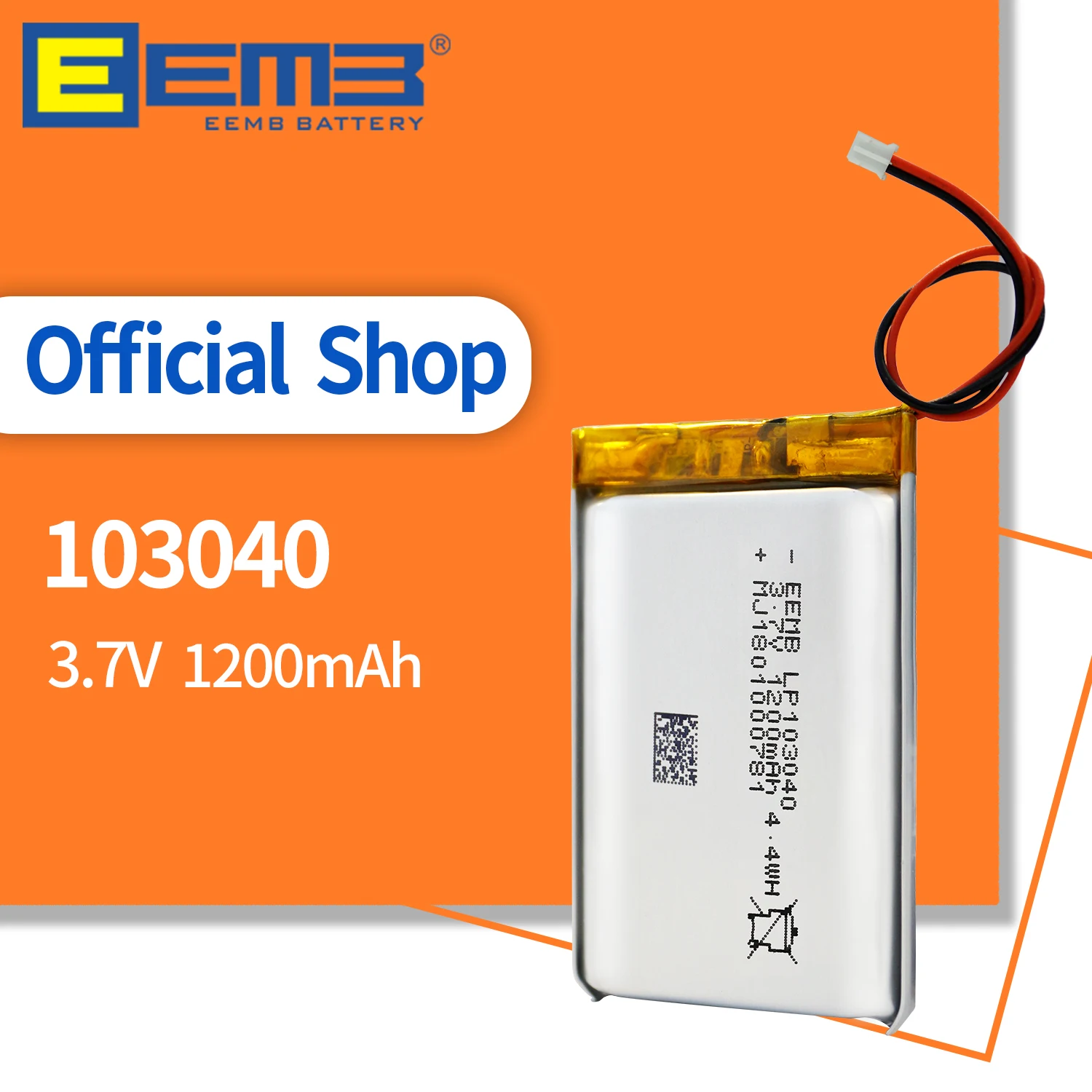 EEMB 3 7 в 1200 мАч 103040 литий-полимерная аккумуляторная батарея Lipo аккумуляторы Lipolymer