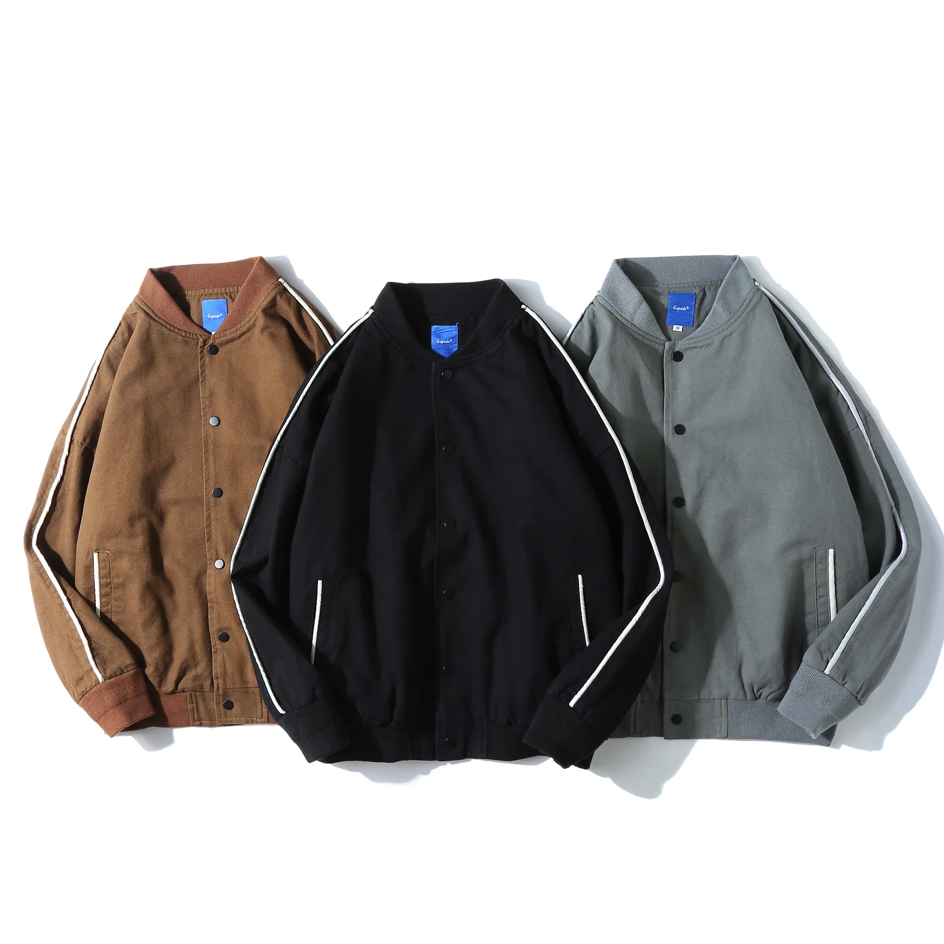 

City Where the Product 2019 New Style Three-Color Casual Baseball Jacket Popular Brand Workwear Men Jacket Coat Men's