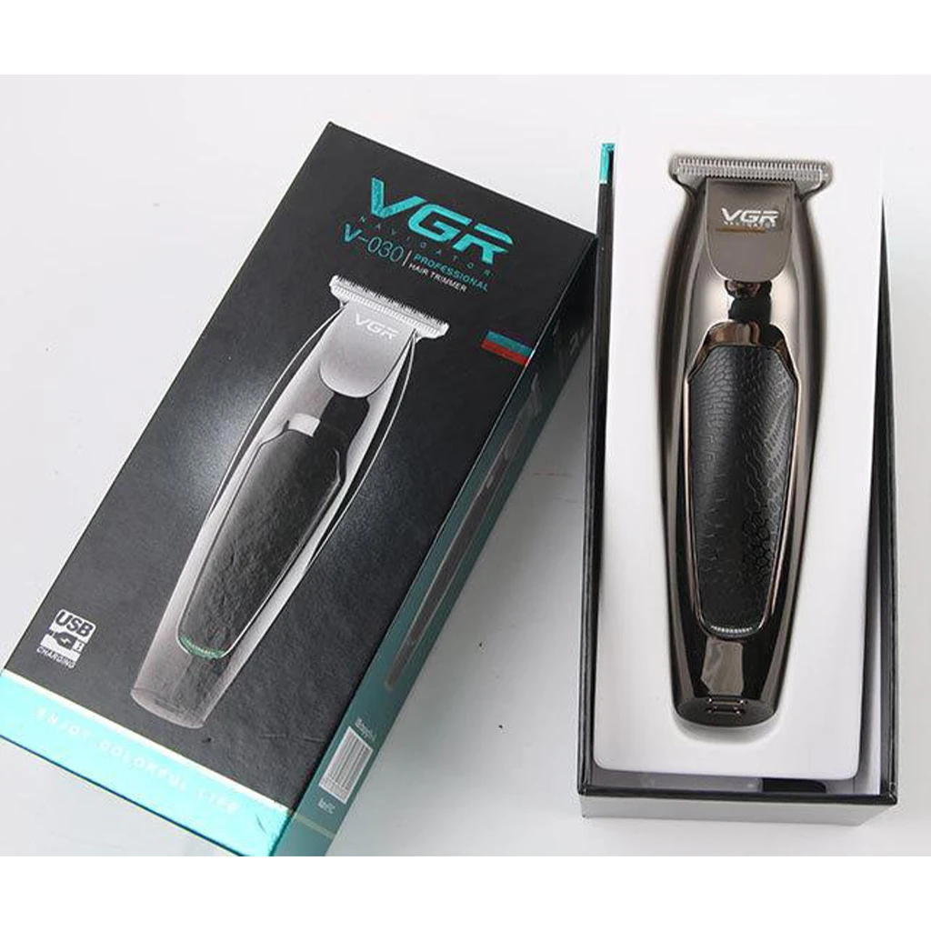 VGR Electric Mens Hair Clipper Beard Shaver USB Rechargeable Cordless Trimmer Safe Grooming Kit With 5 Combs for Men 030