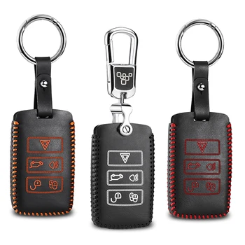 

car key case cover for Land Rover Range Rover Velar 2018 Sport Discover 5 2018 remote key chain keychain bag genuine leather