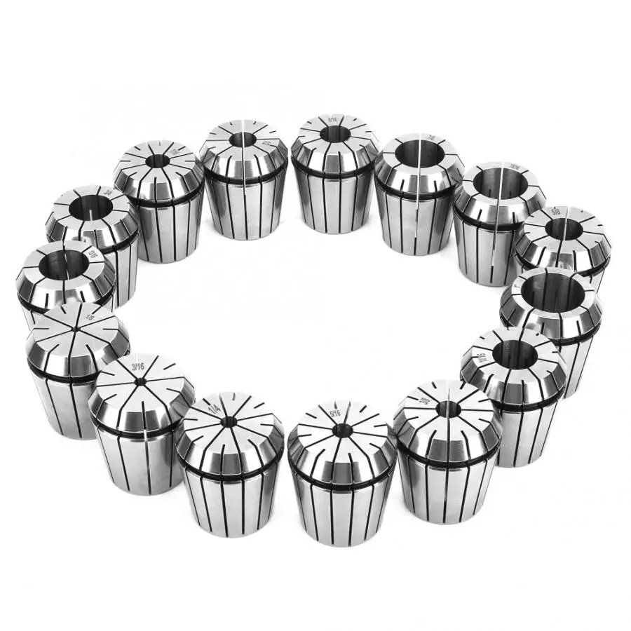 15Pcs ER40 Collets,for all kinds of drilling and milling machines Industrial Drill Bits Nuokix 5C-ER40 Collet Set,5C Shank Collet Chuck Holder