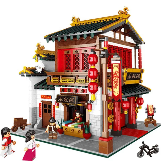 DHL Xingbao 01024 01002 01003 01004 01020 01021 01022 01023 классический китайский традиционный дом Модель
