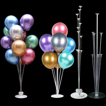 

70-160cm Latex Confetti Balloons Stand Happy Party Decor Kids Photo Booth Props Balloon Support Arch Stick Home Decor Air Ballon