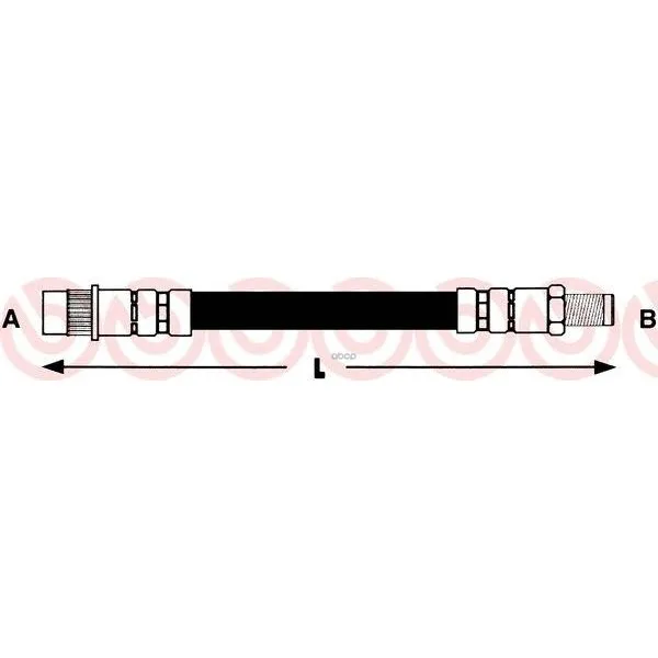 Шланг Тормозной |Перед/Зад| Peugeot 206 Hatchback (2a/C) 1.4 I 09.1998 &lt= Saloon 03.2007 Brembo арт. T61041|Зеркала
