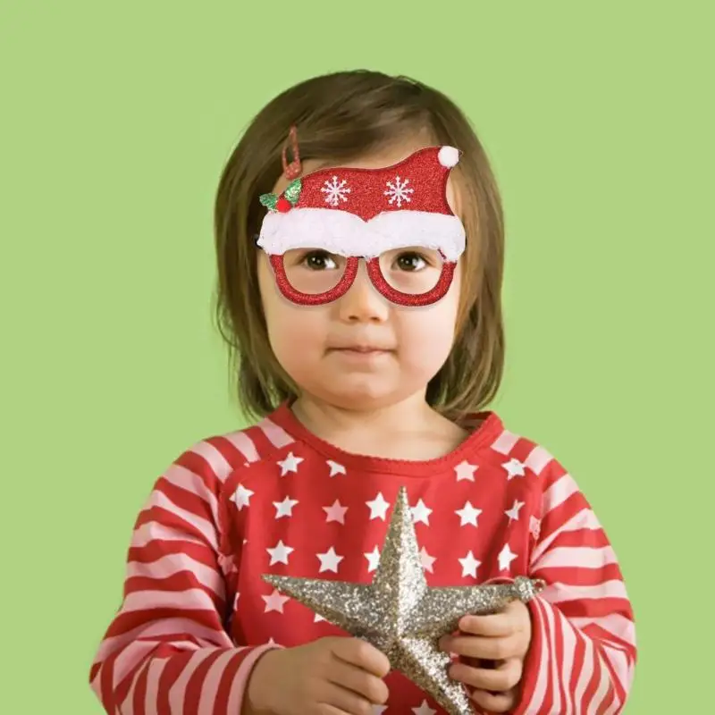 Christmas Decorations Adult Children Toys Santa Claus Snowman Antler Glasses Christmas Decorative Glasses Party Cosplay Prop