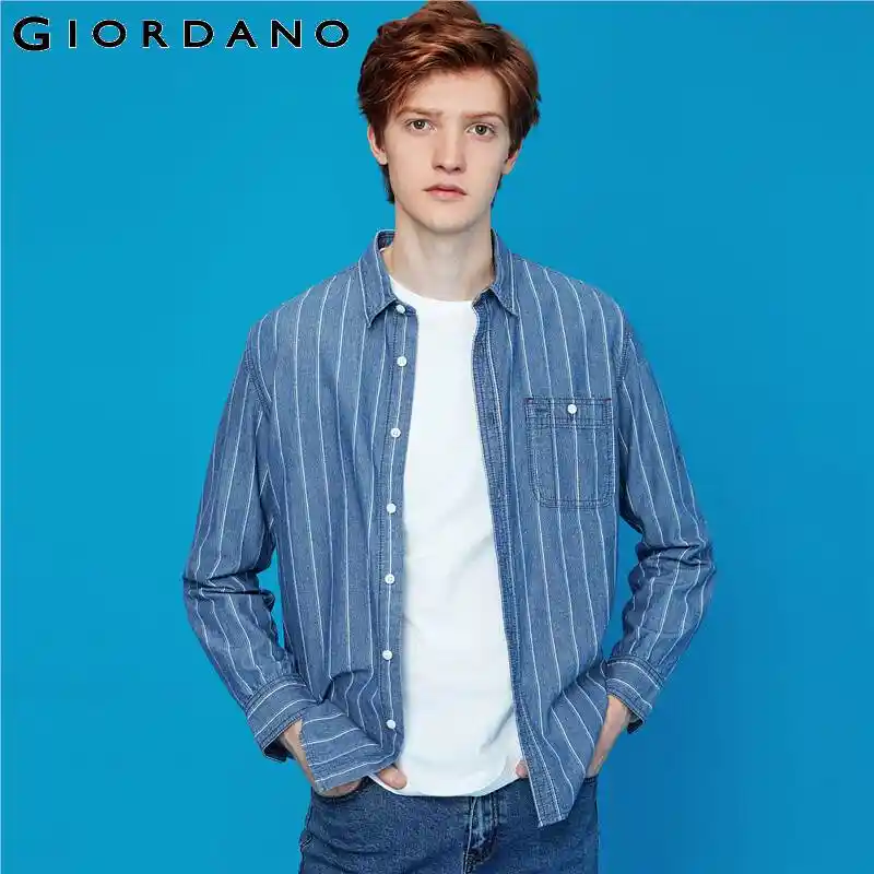 giordano denim shirt