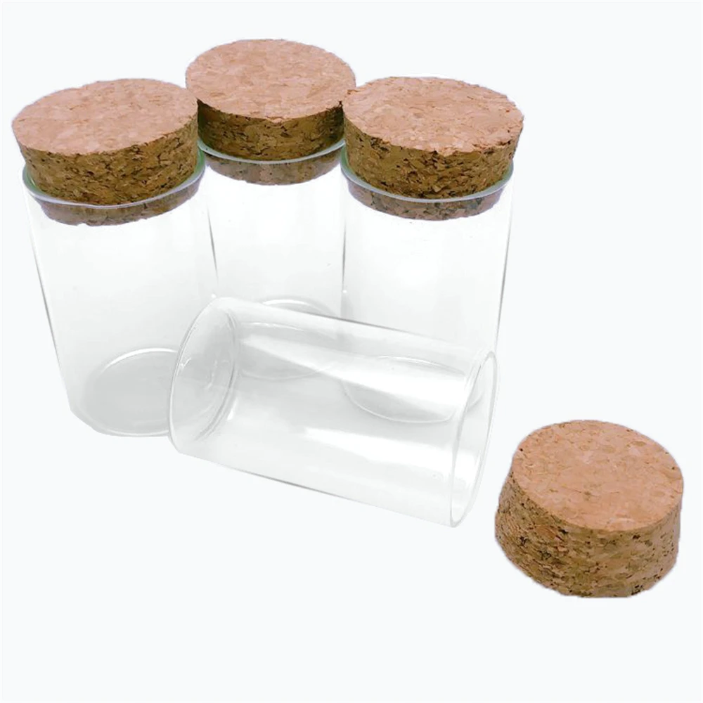 20ml Glass Tube with Wooden Cork 20cc Clear Glass Vial Transparent Jar Cork Tube Bottles 50pcs/lot
