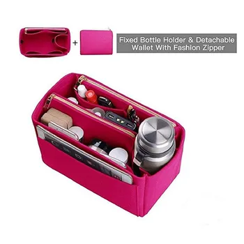 

New Style Color Women's Felt Cosmetic Bag Multi-functional Storage Felt Storage Bag Storage Bag Medium Felt Bag