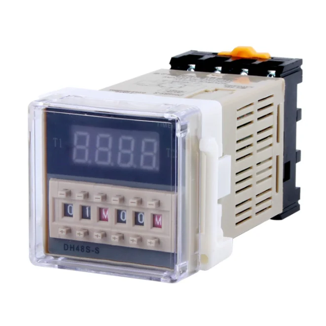 DH48S-S 0 1 s-990h AC 110V 220V DC 12V 24V повторный цикл SPDT программируемый таймер реле времени с