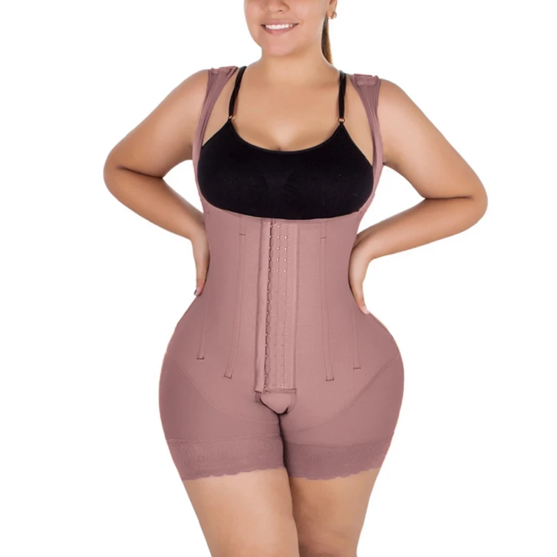Professional Strong Pressure Body Shaper Fishbone Shapewear Postpartum Tummy Control Underwear Slimming Fajas Colombianas