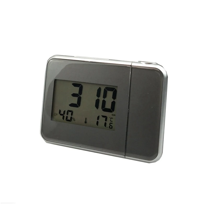 LED Digital Projection Alarm Clock Temperature Thermometer Desk Time Date Display Projector Calendar USB Charger Table Led Clock