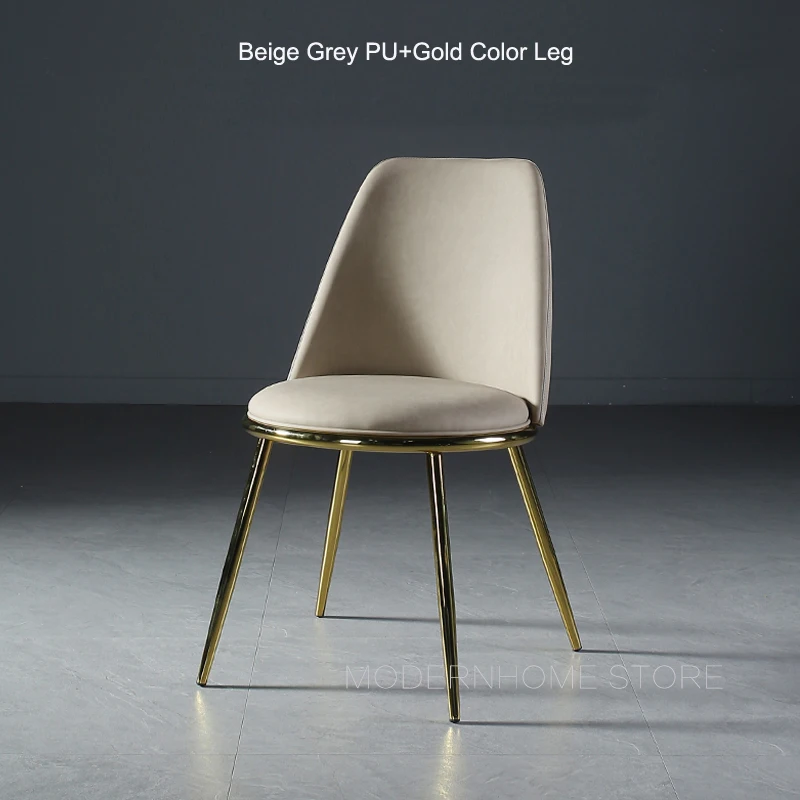 Berge Grey PU S G Лидер продаж Продвижение Современная мода Скандинавский дизайн из искусственной кожи ткань мягкий чехол обеденный стул со спинкой мебель 1 шт - Цвет: Berge Grey PU S G