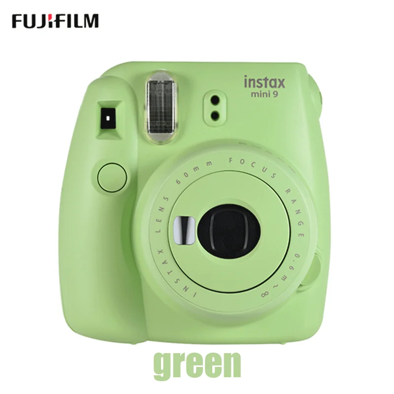 Green Fujifilm Instax polaroi Mini 9 мгновенная камера instantanea фотокамера романтический подарок видеокамера fotografica цифровая - Color: Green