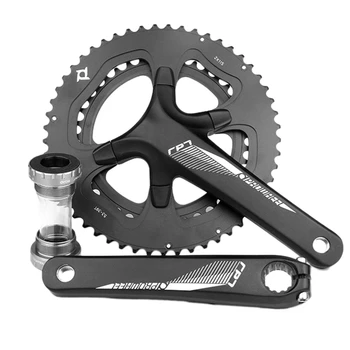 

PROWHEEL Mountain Bike Crankset 2X11 Speed 53/39T Chainrings Road Bike Double Crankset