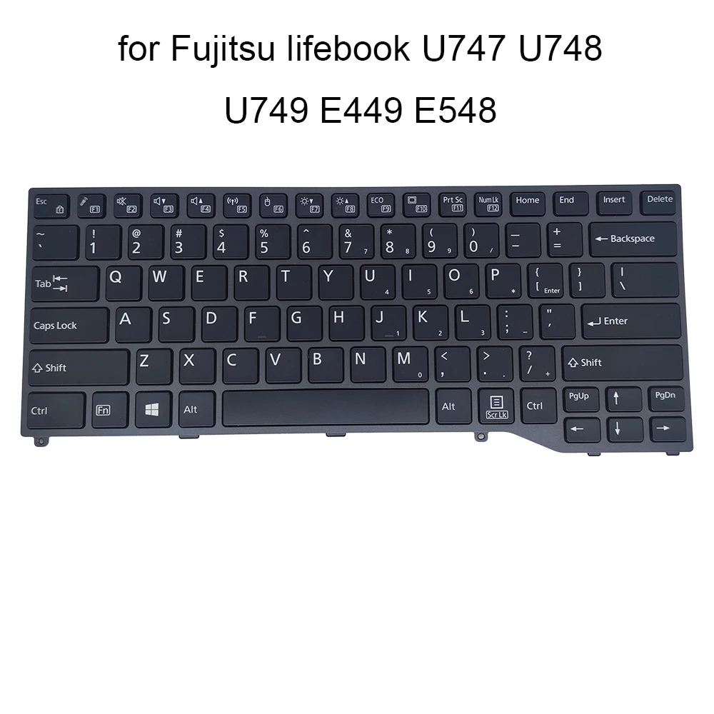 English Laptop Keyboard For Fujitsu Lifebook U747 U748 U749 E449 E548 E549 Cp72471703 Us