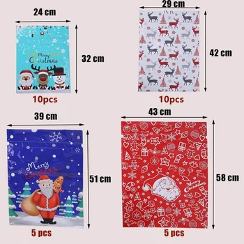 

30PCS Christmas Drawstring Gift Bags,Large Bags with 30 Pcs Ribbon Ties,Large Gift Boxes for Present,Christmas Party