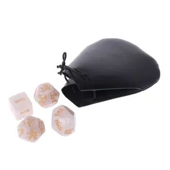 

Classic Faux Leather Drawstring Dice Bag Pouch Pocket Storage Coin Purse Gifts
