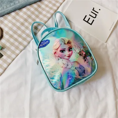 Frozen blue Дисней мультфильм рюкзак Холодное сердце Эльза Принцесса София Детский рюкзак мультфильм высокой емкости Девушка Открытый мешок для школы книга ба - Цвет: Frozen blue