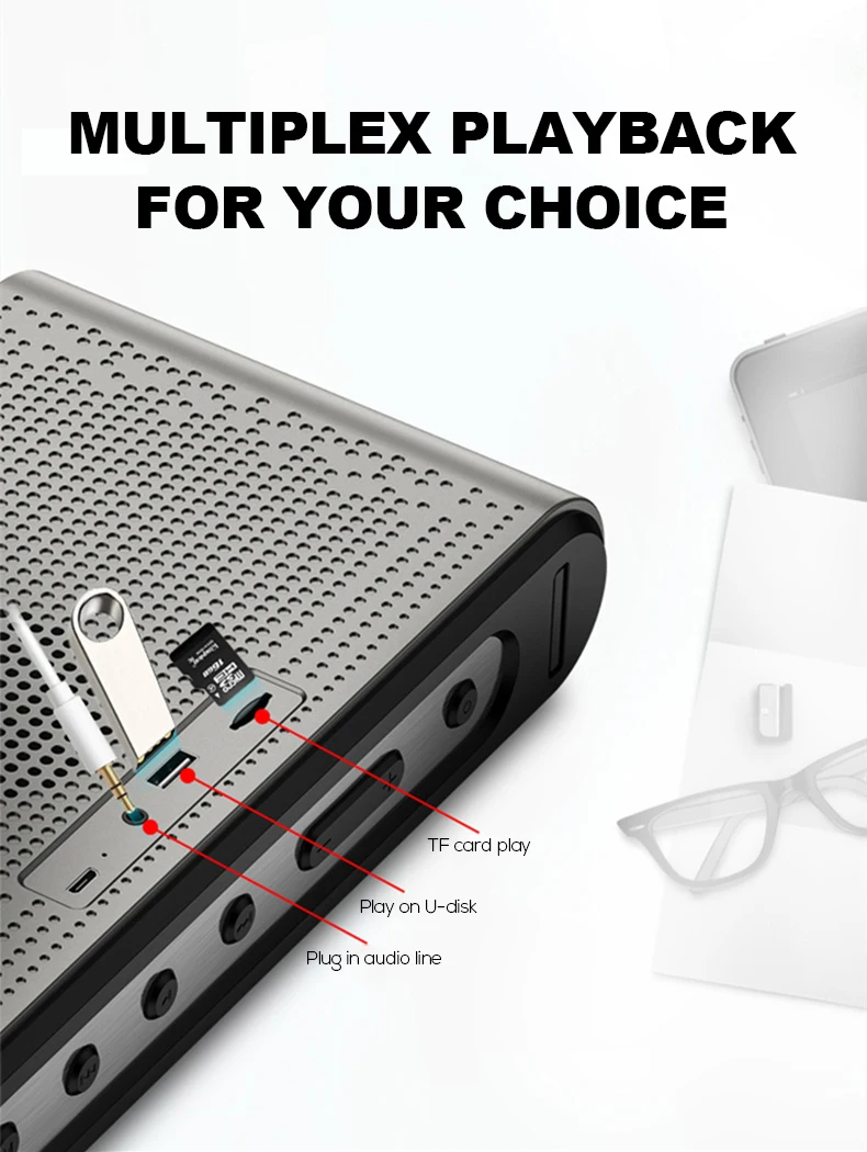 SOAIY S58 портативный Bluetooth динамик мини 20 Вт громкий двойной привод стерео открытый сабвуфер Универсальный стойкость MP3 MP4 Музыка Аудио