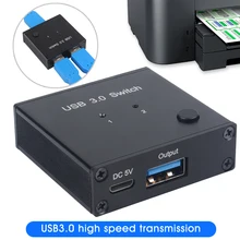 Aliexpress - USB 3.0 Switch Selector 2 Computers Sharing 1 USB Devices High Speed Transmission for Keyboard Mouse Printer Scanner USB Disk