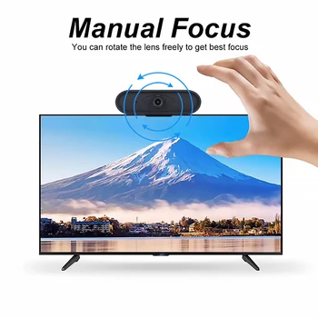 

1080p HD camera USB webcam built-in dual wheat video chat manual fixed focus desktop computer network anchor camera