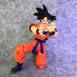 Аниме «Жемчуг дракона» черные волосы Son Goku kamehameha супер сайян, «Жемчуг дракона GK статуя ПВХ Рисунок собирать модель игрушка M2099