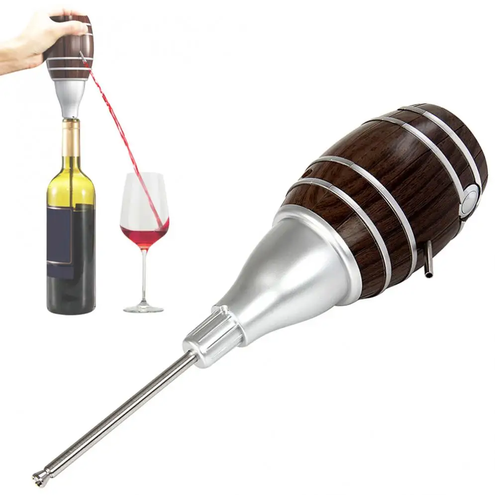 

Portable Creative Fast Electric Wine Aerator with Barrel Shaped and Convenient for Hotel / Bar / KTV