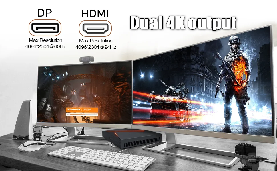Hystou игровой мини ПК Intel Core i9 i7 9750H GTX 1650 компьютер настольный Windows 10 HDMI DP PC