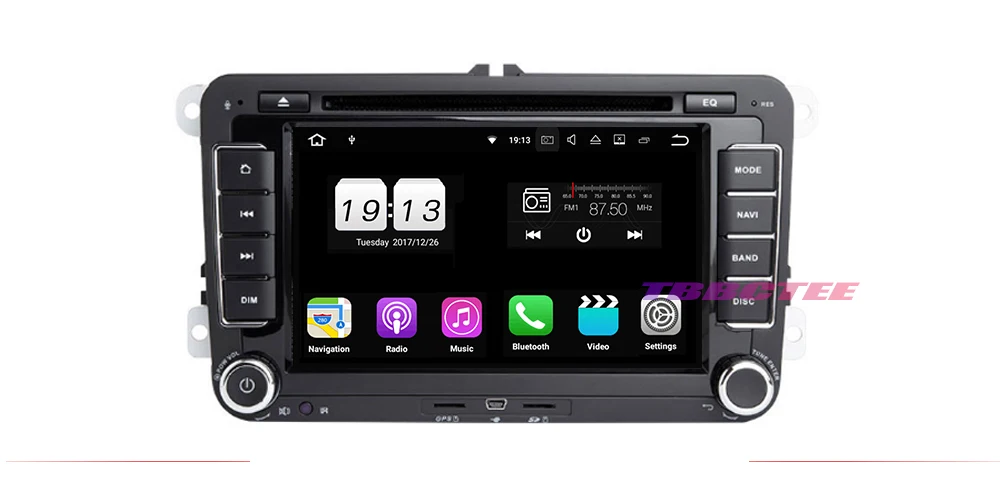 Flash Deal TBBCTEE 2 DIN Auto DVD Player GPS Navi Navigation For Volkswagen VW Multivan 2010~2018 Car Android Multimedia System Screen 1