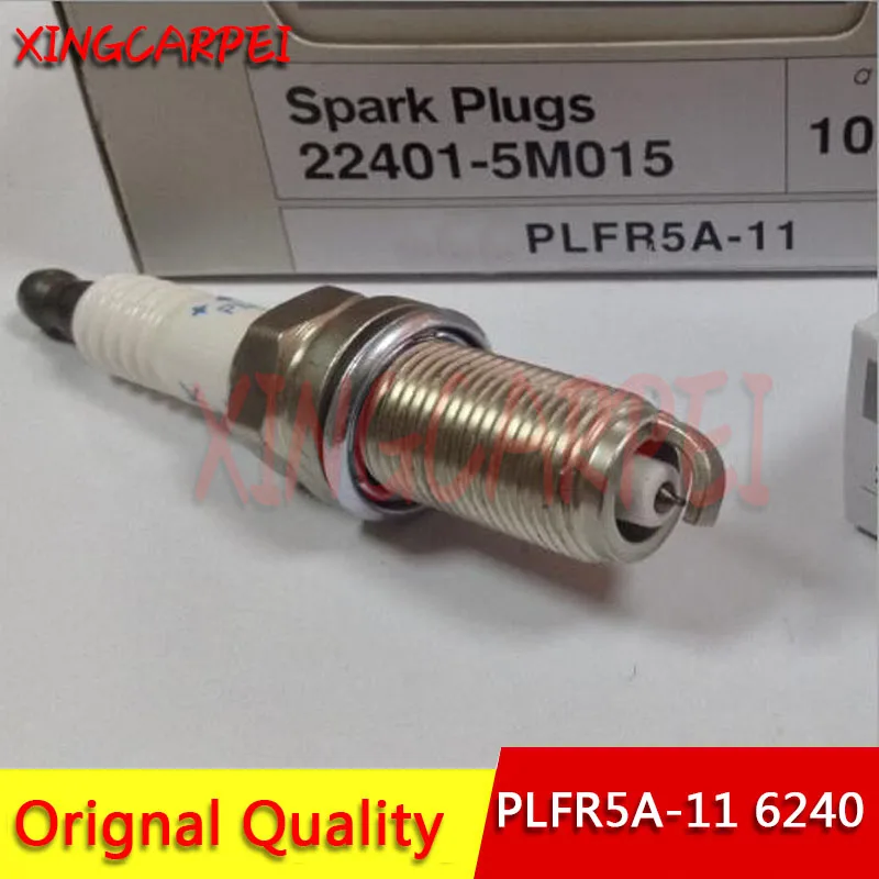 Фото 4 шт., 22401-5M015 PLFR5A-11, иридиевая Свеча зажигания для Nissan Infiniti FX35, FX45, Suzuki 224015M015, PLFR5A11, 22401-5M016, PLFR6A11 №1