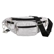 Fanny Chest Pack Women Velvet Multi Pocket Zipper Waist Pouch Shoulder Bag