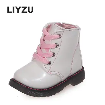 

Children Winter Shoes New Martin Boots For Girls Ankle Boots Patent Leather Waterproof Non-slip Fashion Flats Snow Boots Autumn