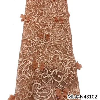 

BEAUTIFICAL nigerian lace for wedding appliqued french lace embroidery bridal net tulle lace 5 yards ML44N481