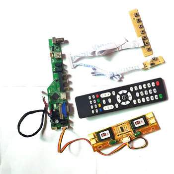 

For LM170E03-TLG4/TLGD keyboard+Remote+Inverter HDMI VGA USB AV RF T.V53 drive card board LVDS 4CCFL 30Pin LCD panel monitor Kit