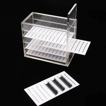 

Eyelash Extension Storage Box Eyelashes Organizer Acrylic Lash Plate Storage Organizer Holder Eyelash Extension Tools 2019