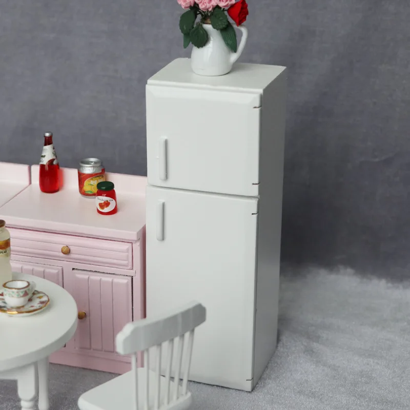 dollhouse miniaturas geladeira móveis geladeira geladeira mini aparelhos elétricos para casa de bonecas