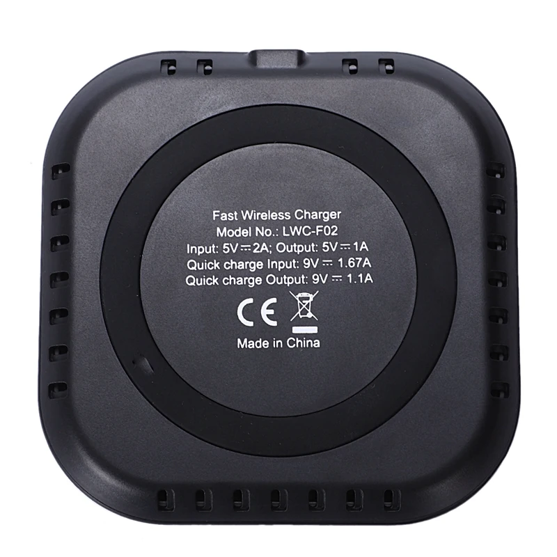 FULL-F02 10W Ultra-Thin Portable Qi Wireless Charger Fast Charging Pad For Iphone 8 Plus X Xr Xs Max Samsung