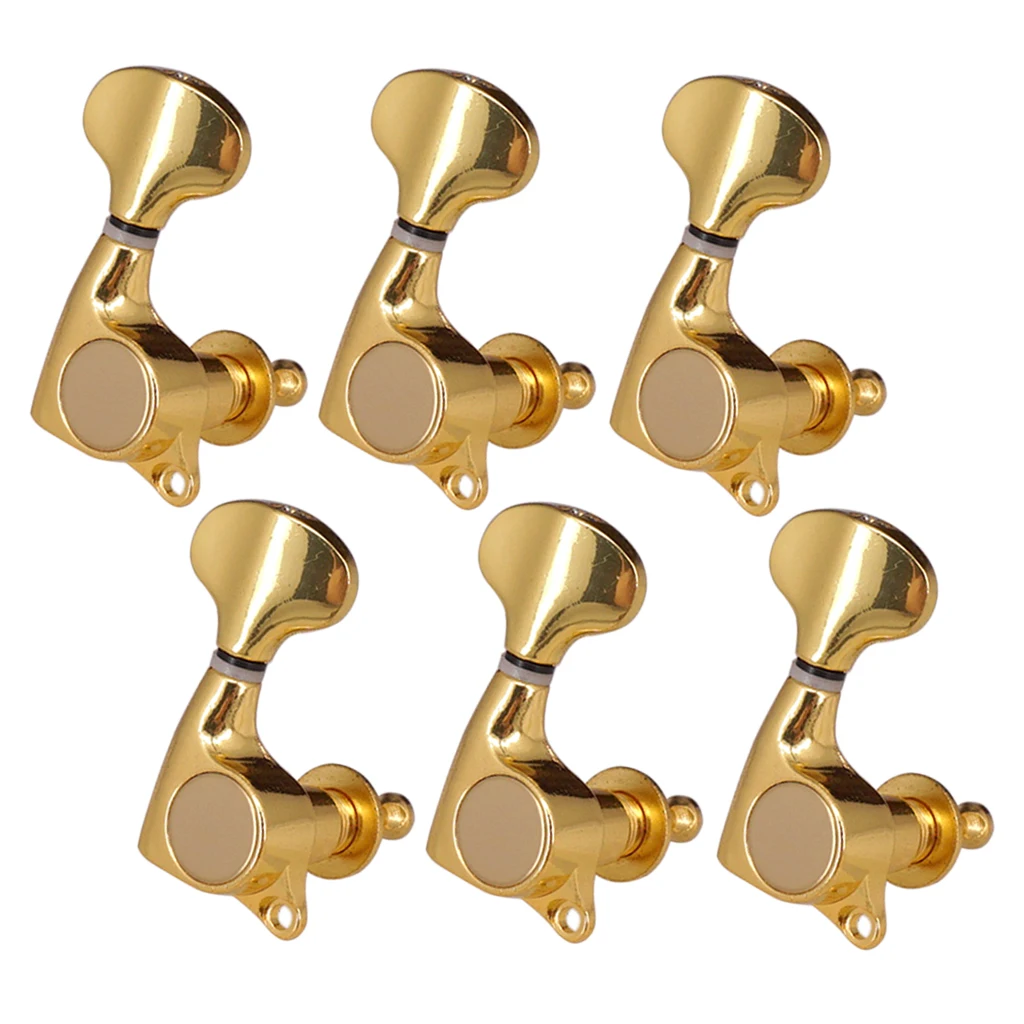 Chrome Enclosed Guitar Tuning Pegs Tuners with steel string For Acoustic Electric Guitars 6R Guitar Accessories