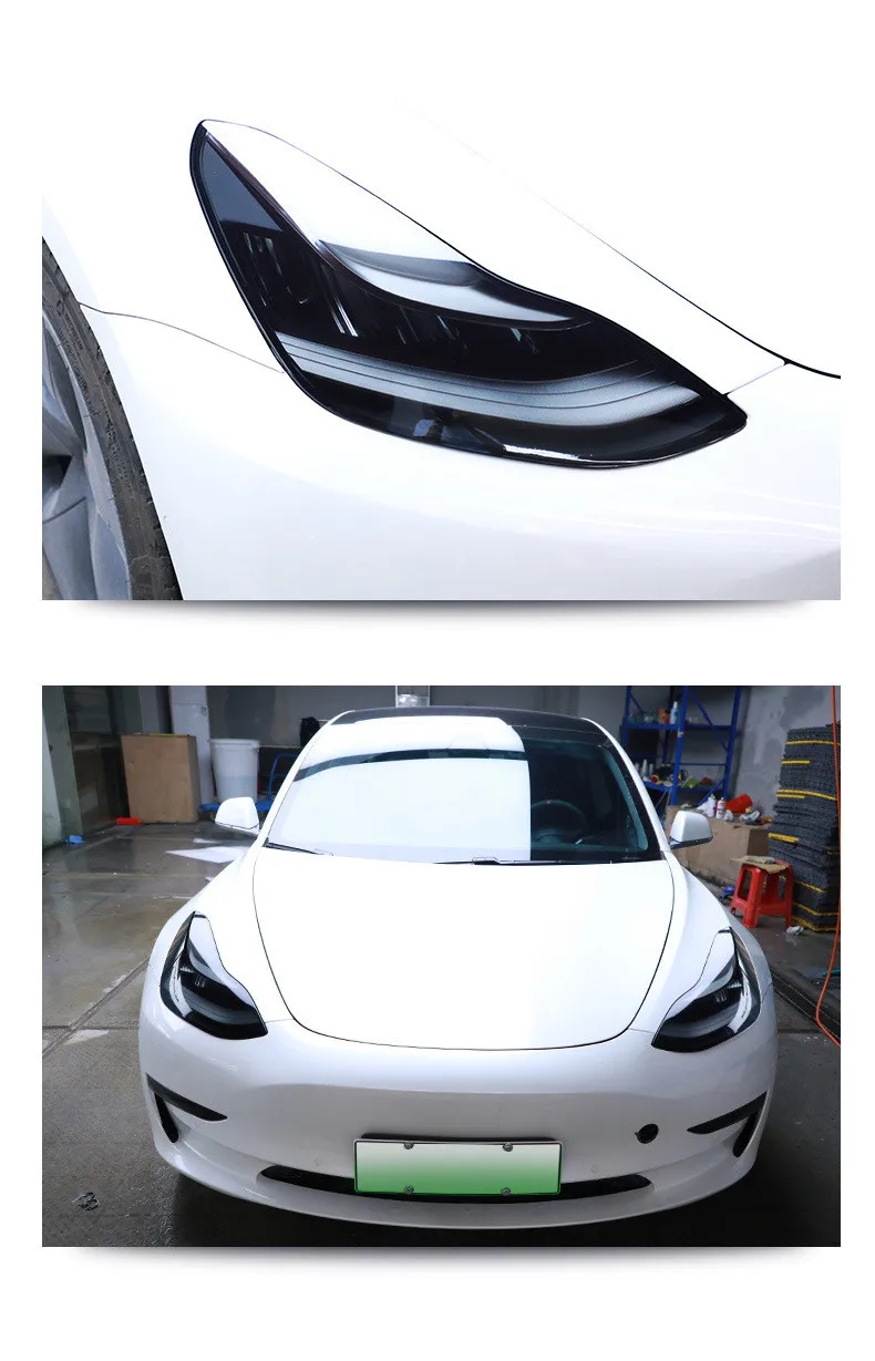 Подходит для Tesla модель 3 Модель S модель X автомобильные аксессуары затемненный светильник пленка защитная пленка tpu высокий светильник трансмиссия