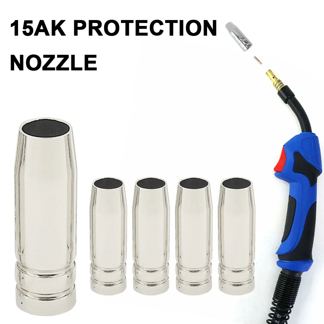10pcs 15AK Torch/Gun Nozzles Consumables MIG Wire Electric Welding Tips for the MB-14AK/15AK Machine | Инструменты